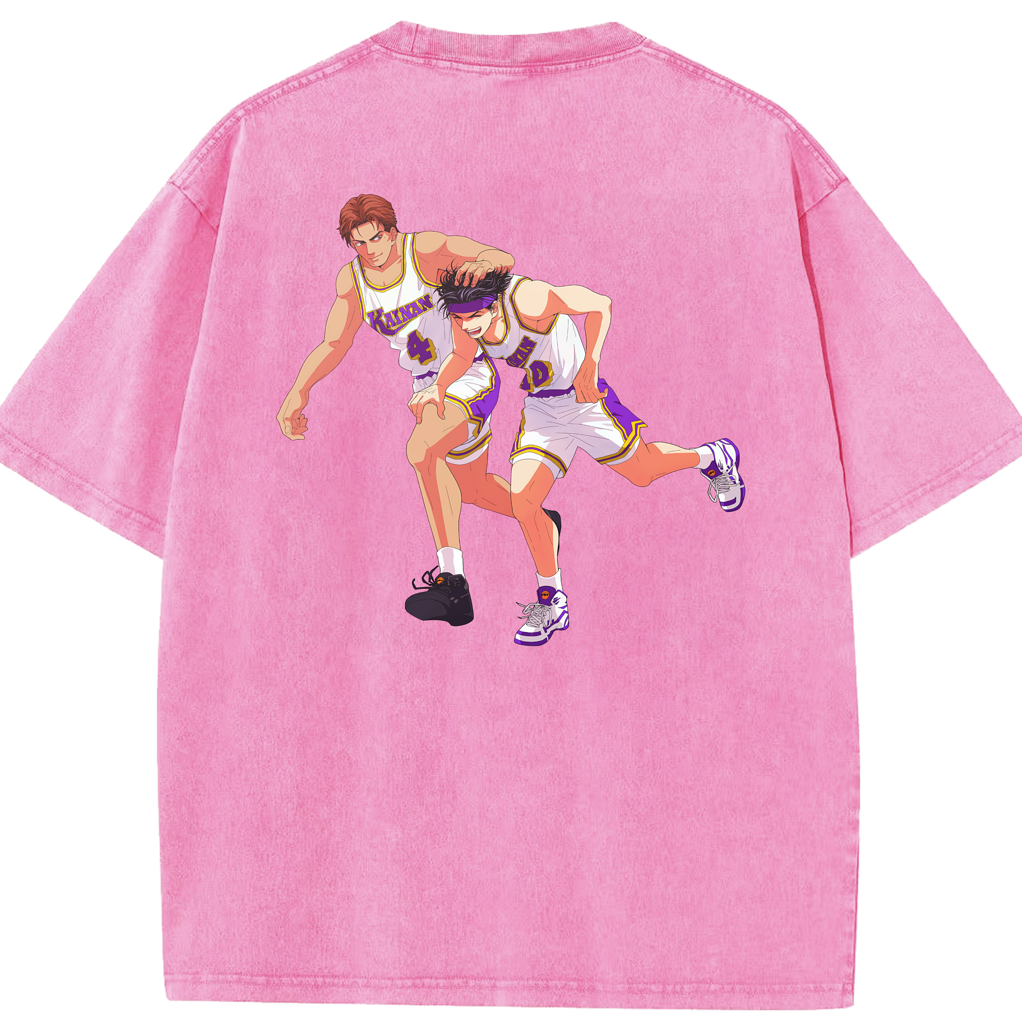 （画像用） SLAM DUNK／スラムダンク 綿100% ヴィンテージ風 半袖Tシャツ（背面プリント）